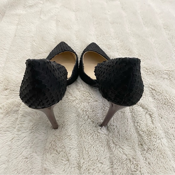 Jessica Simpson Pheona Pump Black Leather Pointed Toe Stiletto Heels Size 9 - Picture 7 of 16